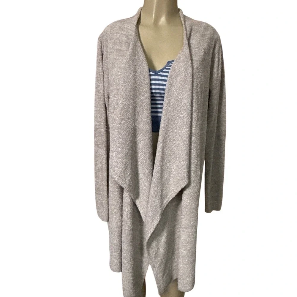 Barefoot Dreams Bamboo Chic Open Front Duster Light Gray 1X ,‎ Cloud Soft, Cozy